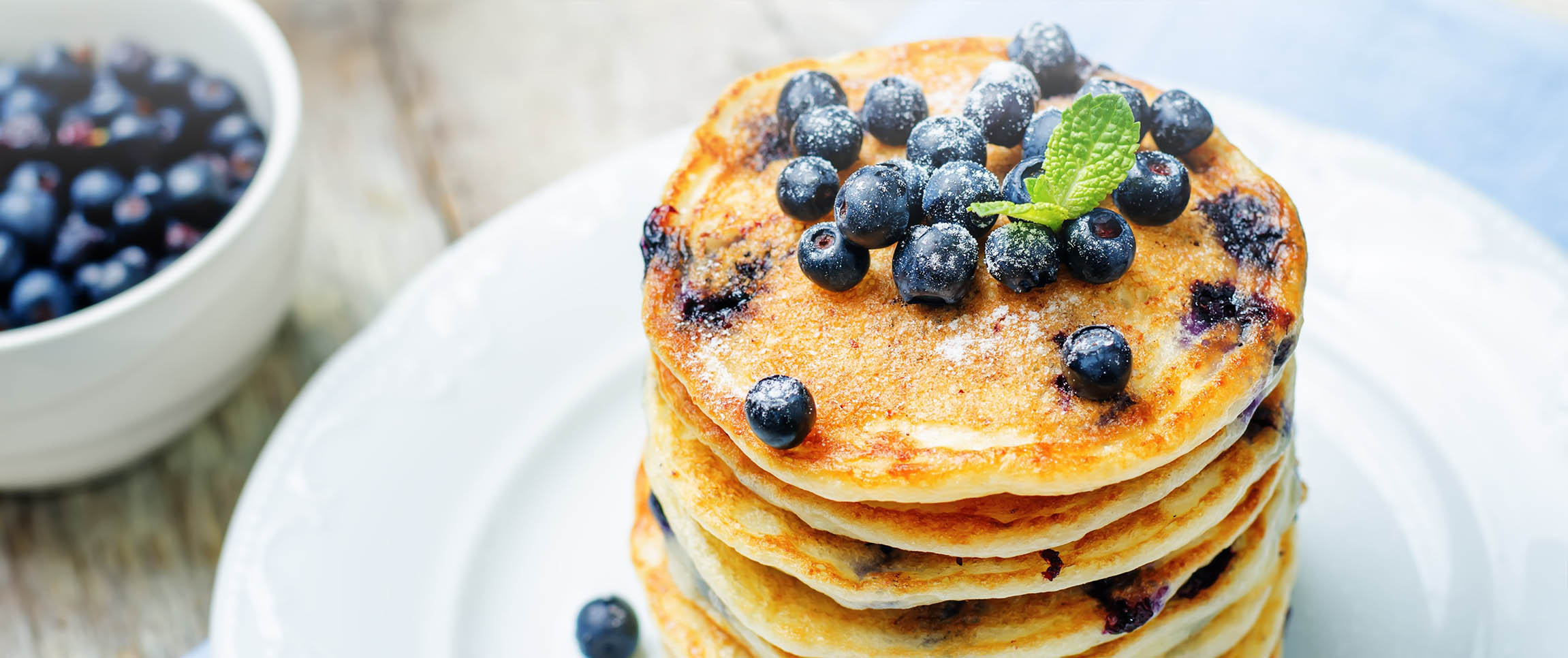 Lemon Blueberry Pancake Stack