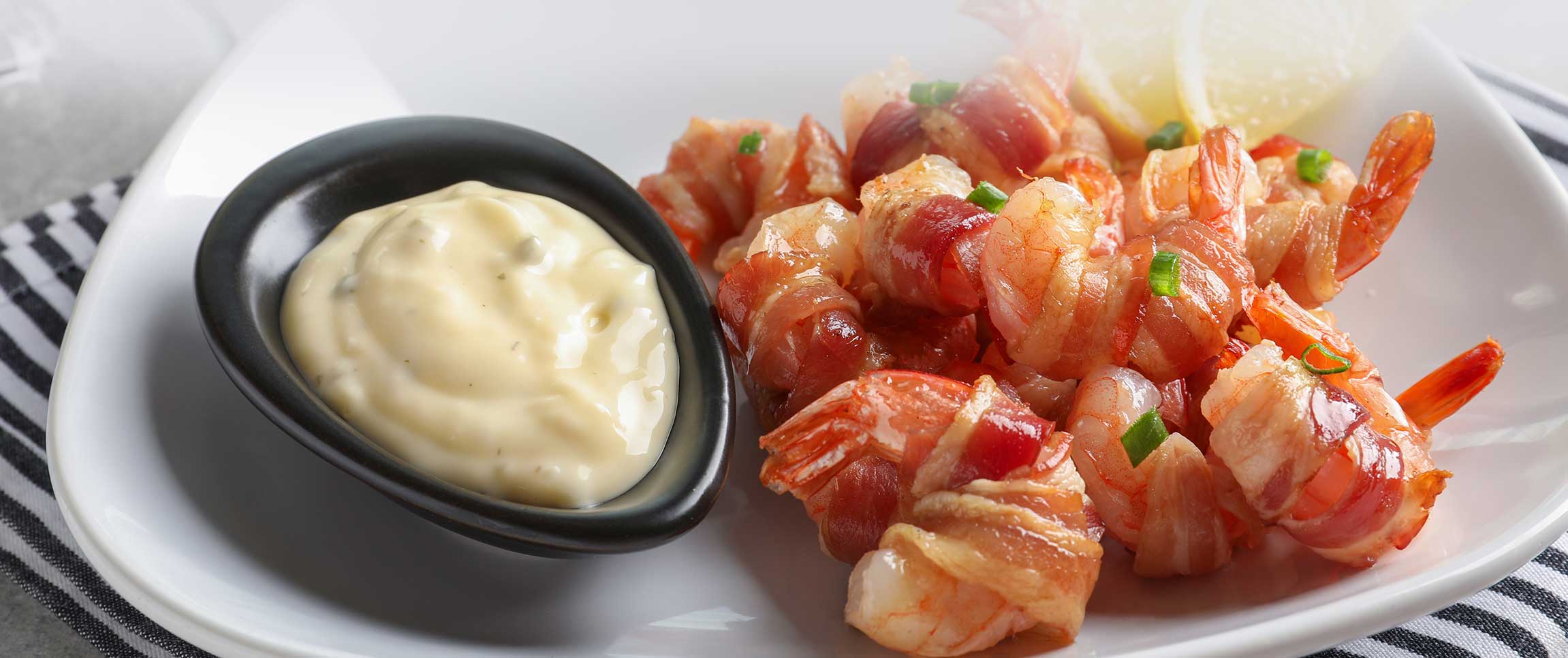 Bacon Wrapped Shrimp with Dipping Sauce