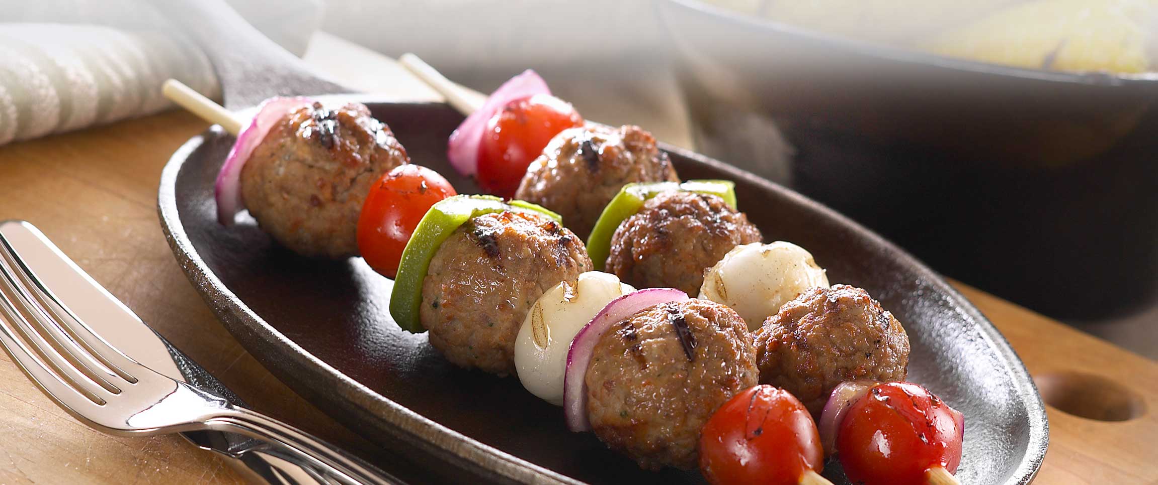 Grilled Meatball Skewers
