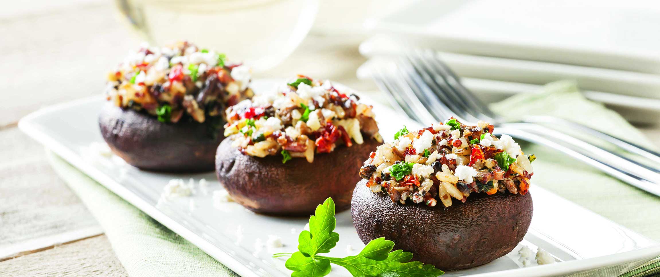 Simplot Ancient Grains Stuffed Mushrooms