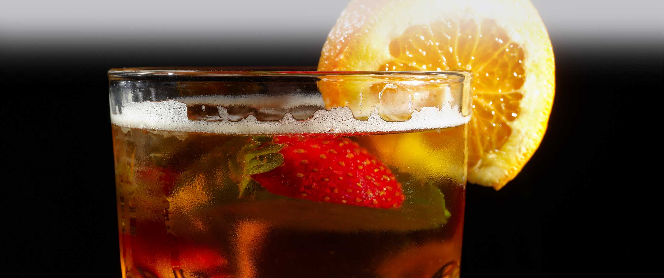 Pimm's Cup with Fresh Lemon Wheel as Garnish