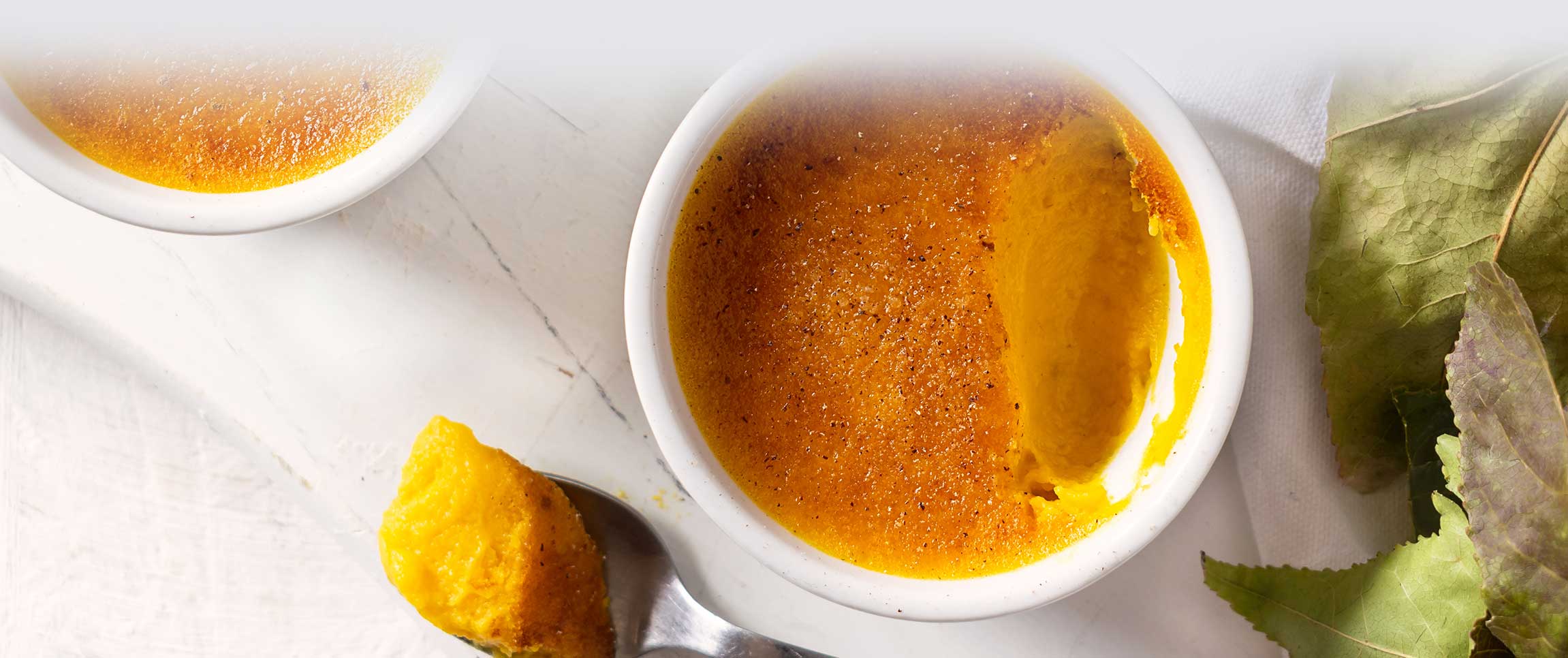 Pumpkin Spiced Coconut Creme Brulee
