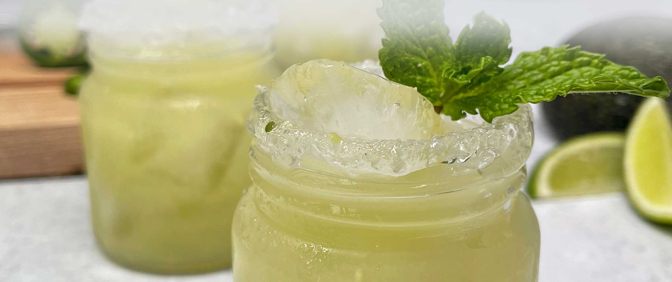 Spicy Mint Avocado Margaritas