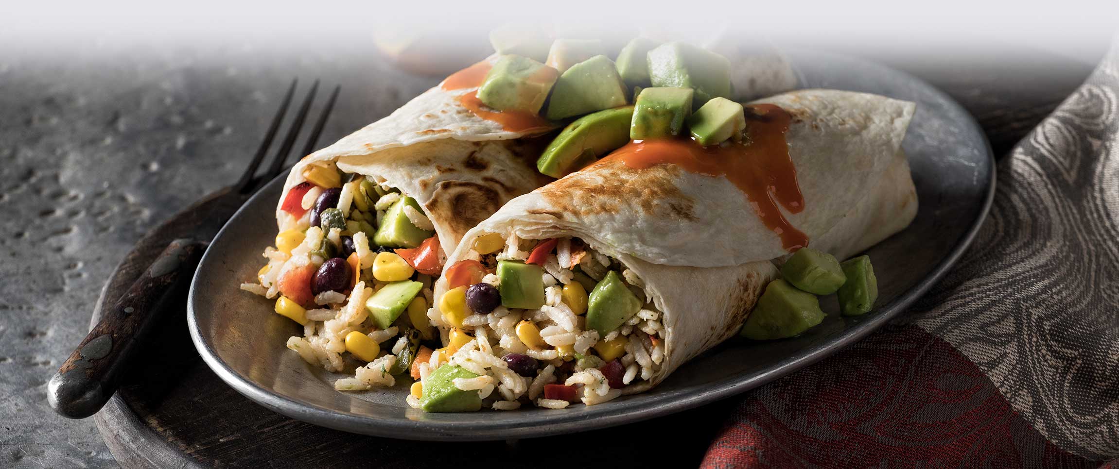 Vegan Cilantro Lime Rice Burrito