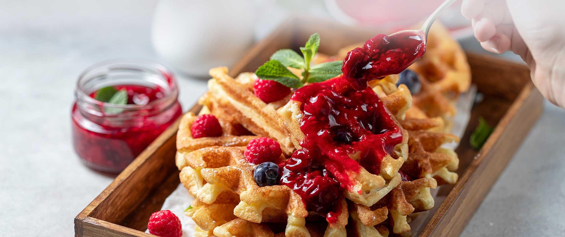 Heritage Ovens Waffles with Spring Berry Relish