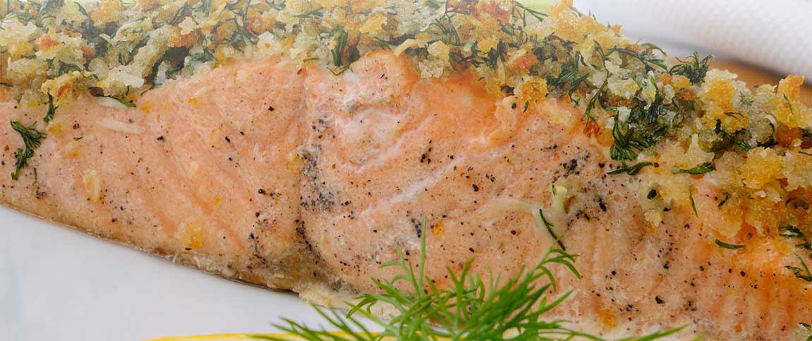 Artichoke, Spinach, and Potato Topped Salmon
