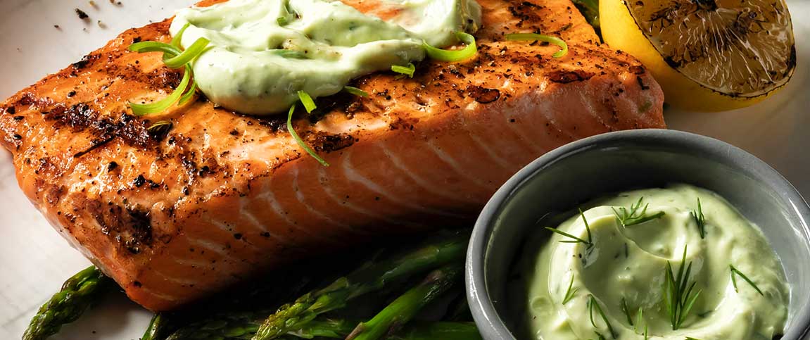 Avocado Butter on a Salmon Filet