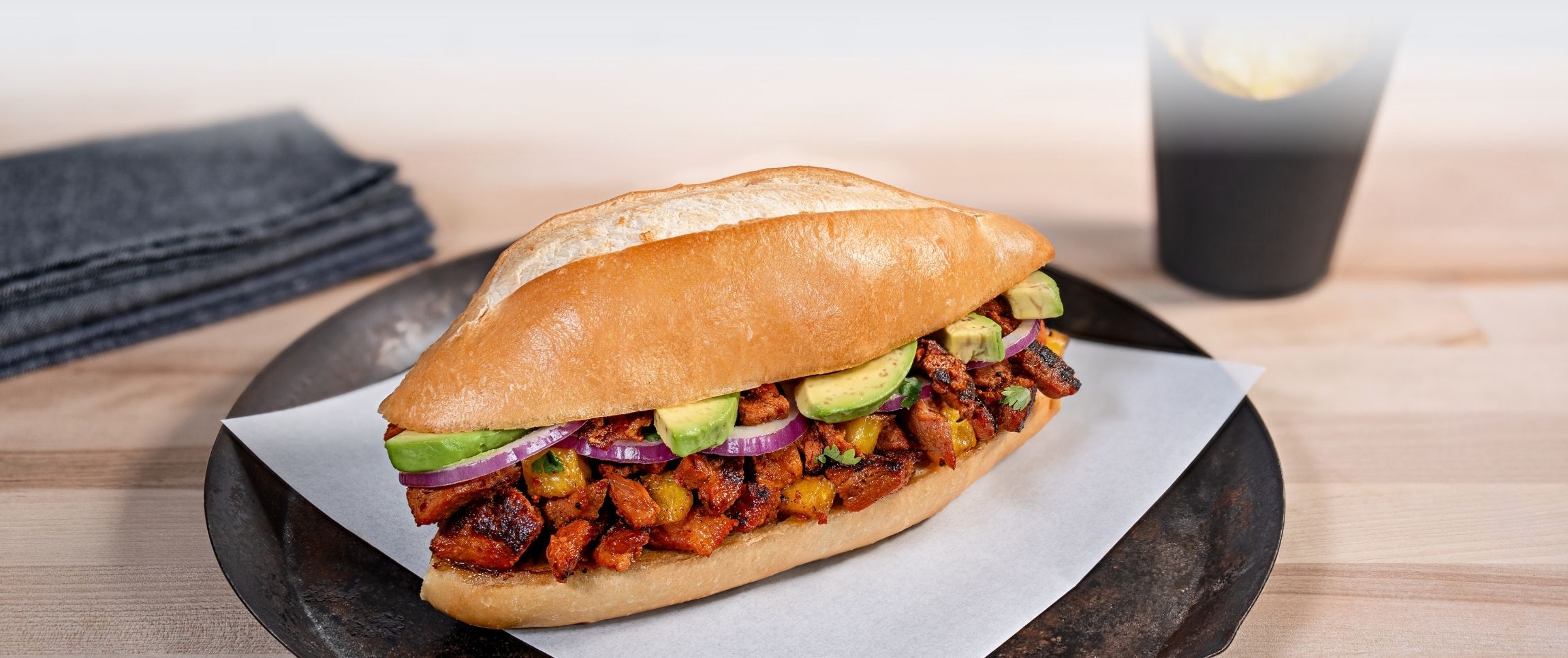 Al Pastor Torta on Contigo Bolillo Roll