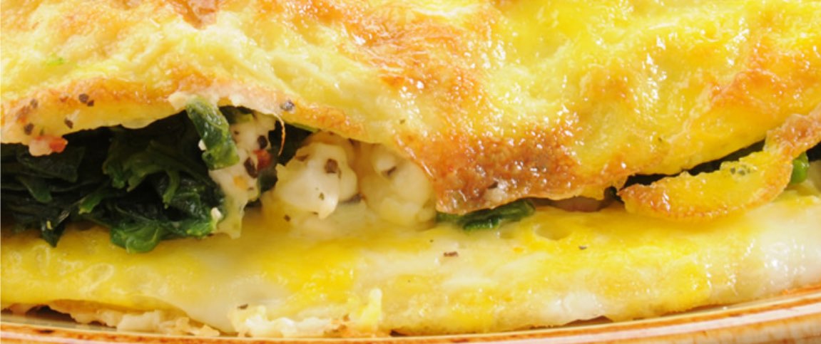 Apple Wood Bacon and Spinach Omelet 