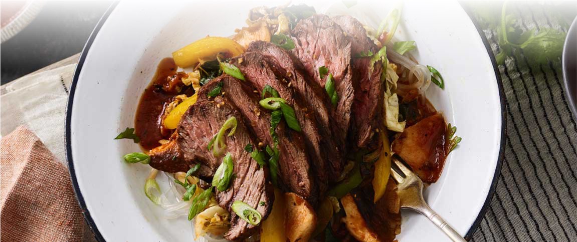 Beef, Noodle, and Vegetable Dish