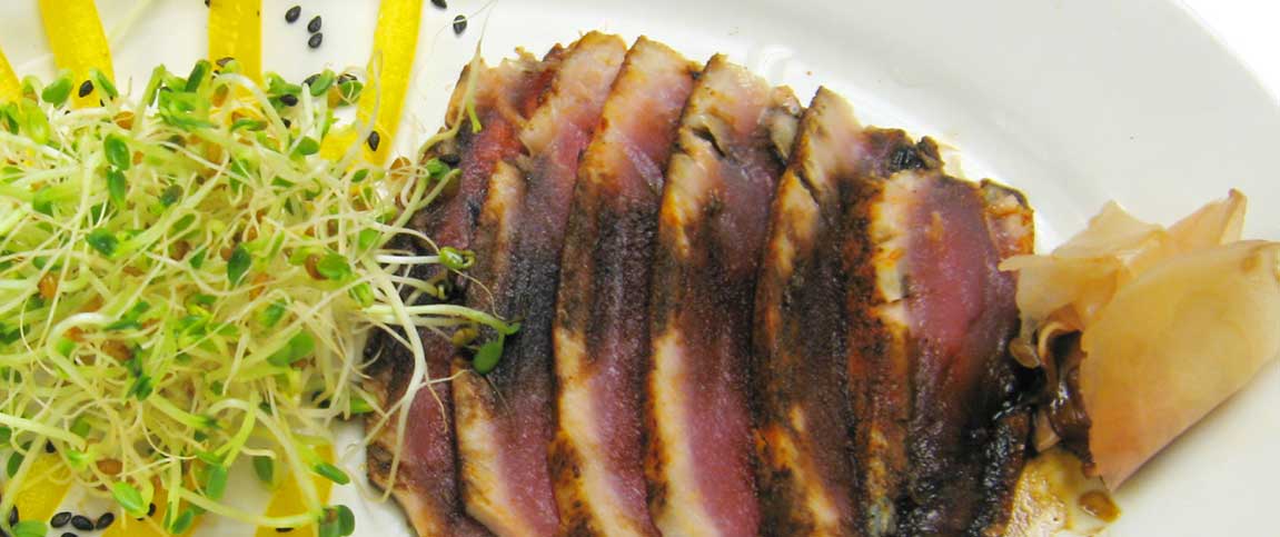 Blackened Tuna and Microgreen Salad