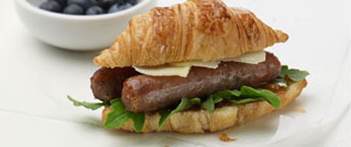 Turkey Sausage Croissant Sandwich