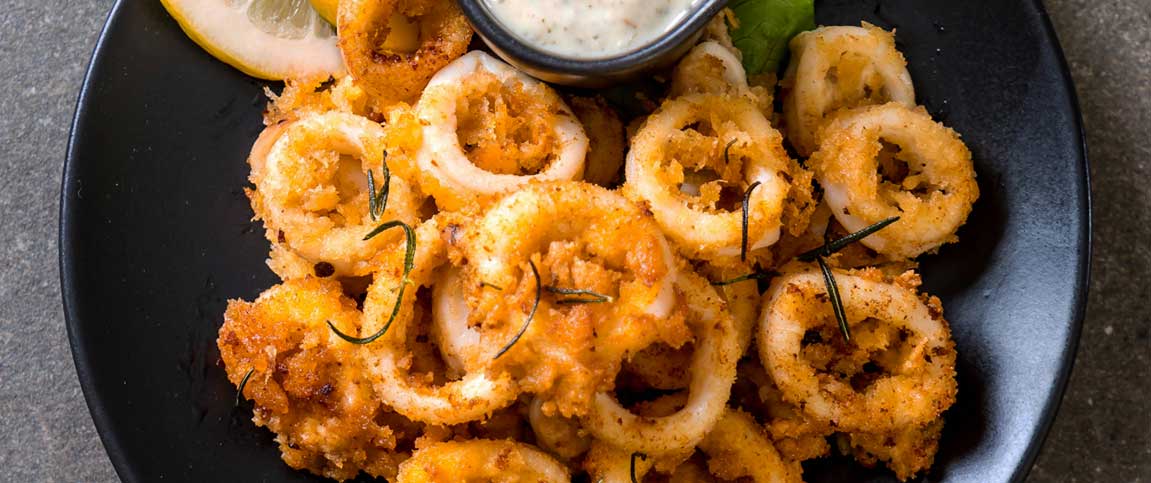 Fried Calamari with Lime Aioli Dipping Sauce