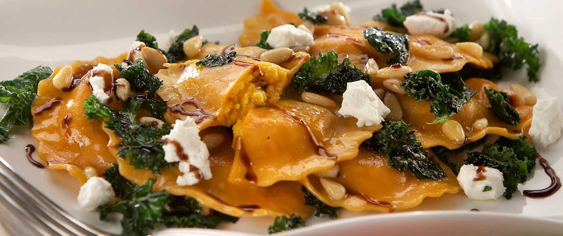 Butternut Squash Ravioli with Goat Cheese