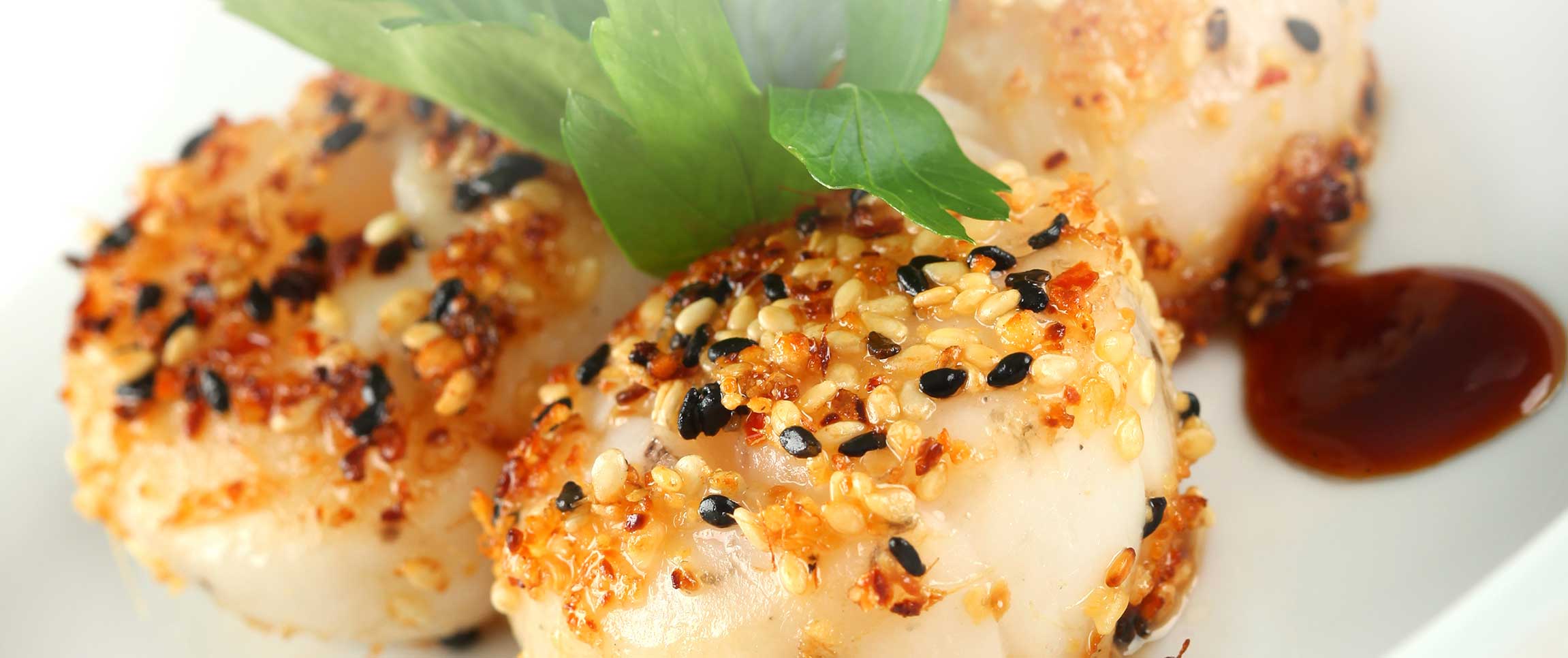 Sesame Crusted Scallops