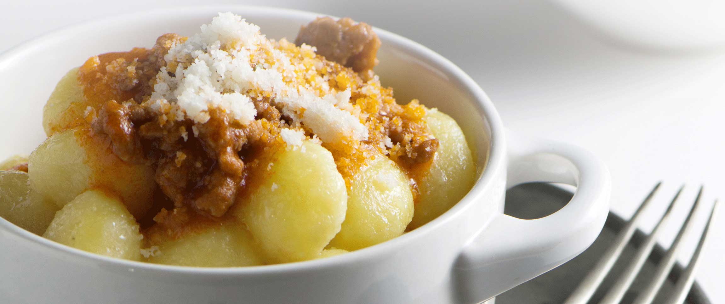 Baked Potato Gnocchi with Vegetarian Bolognese Sauce