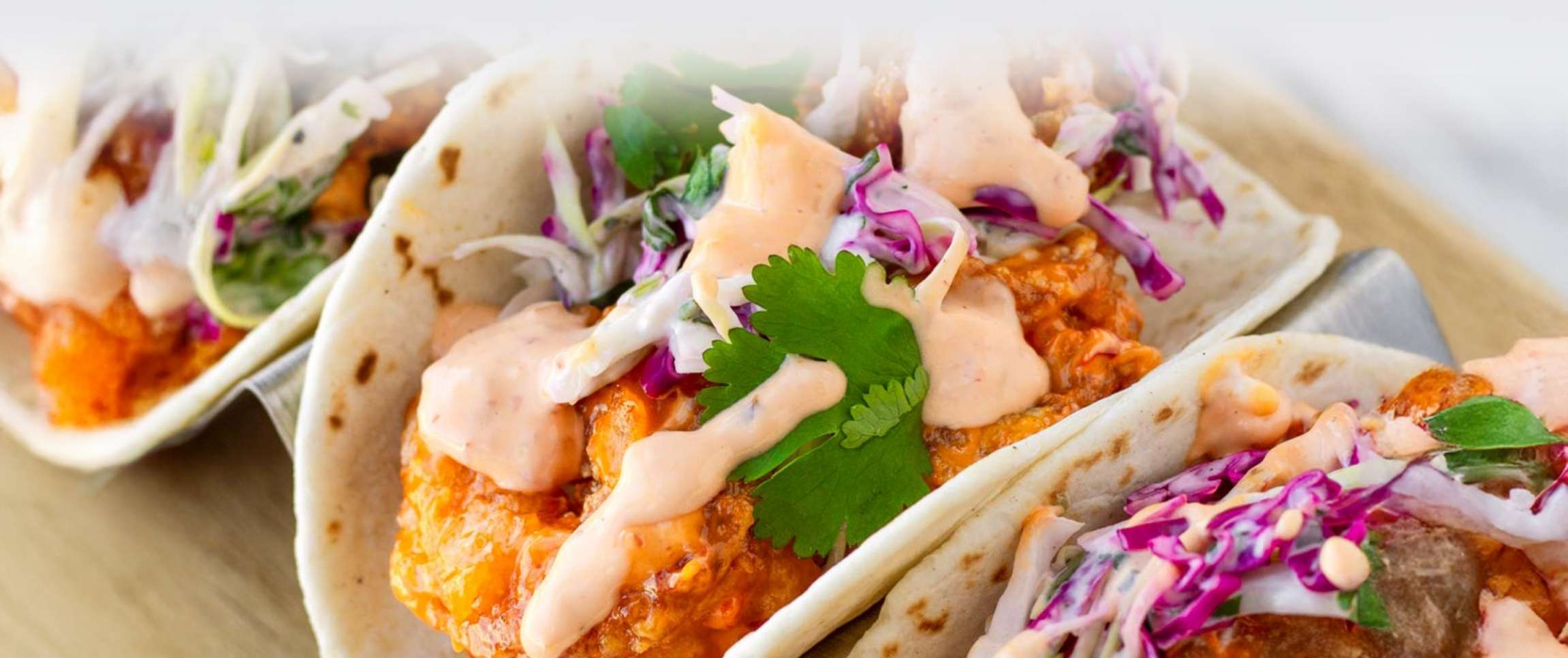 Bang-Bang Battered Shrimp Tacos