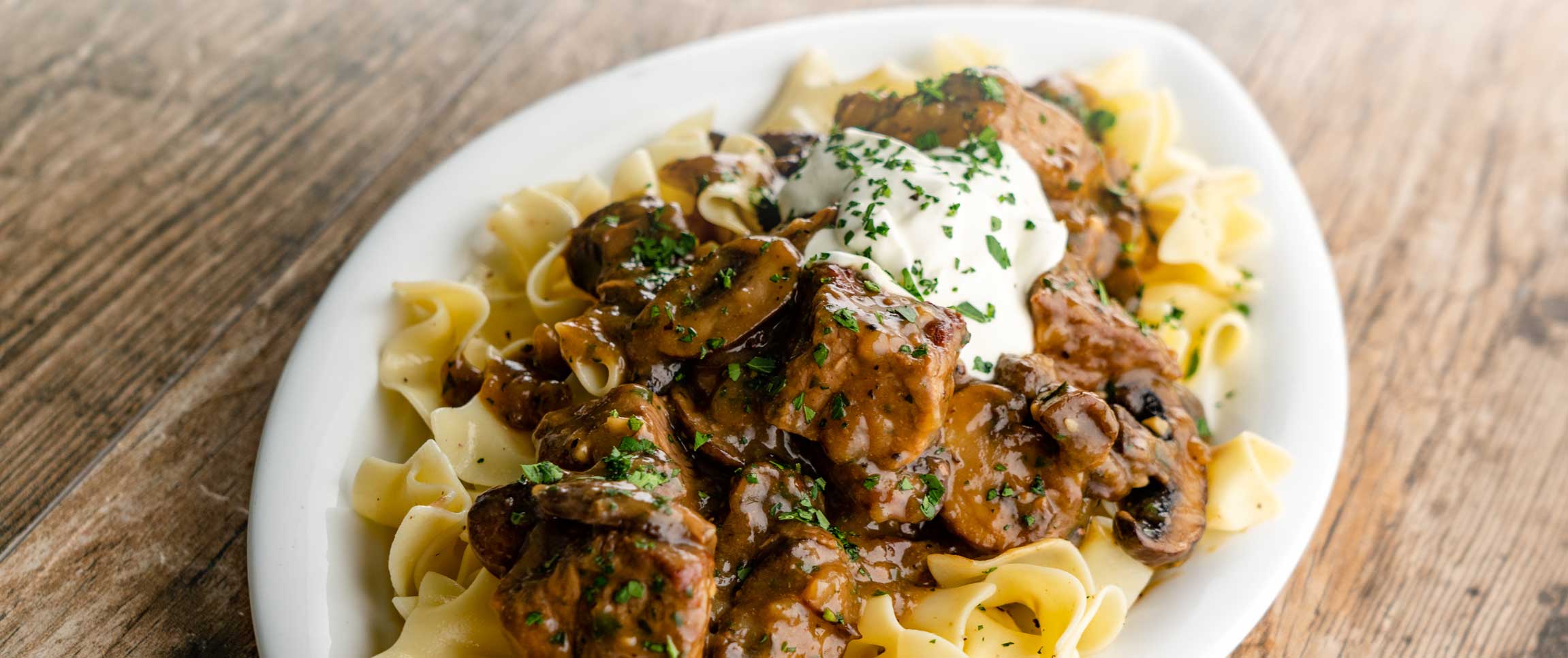 Cognac Beef Stroganoff