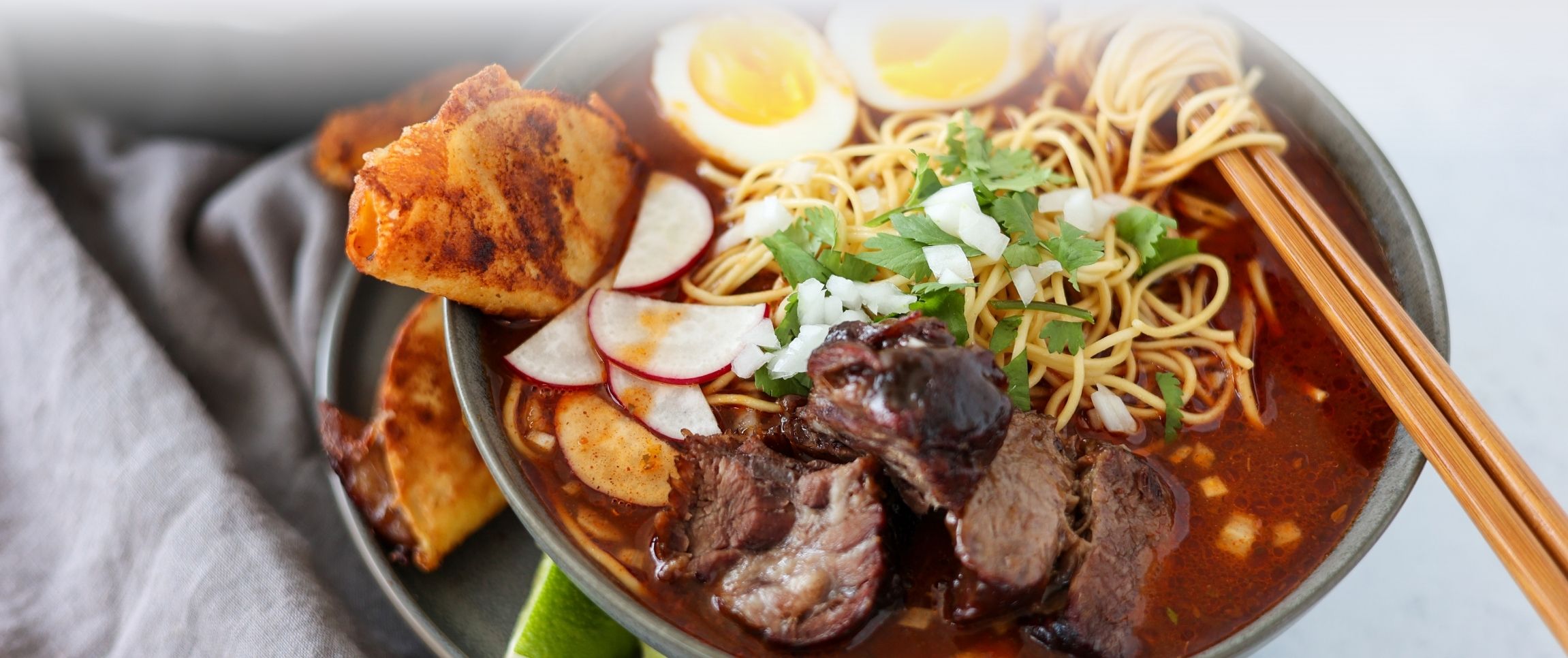 Beef Birria Ramen Bowl