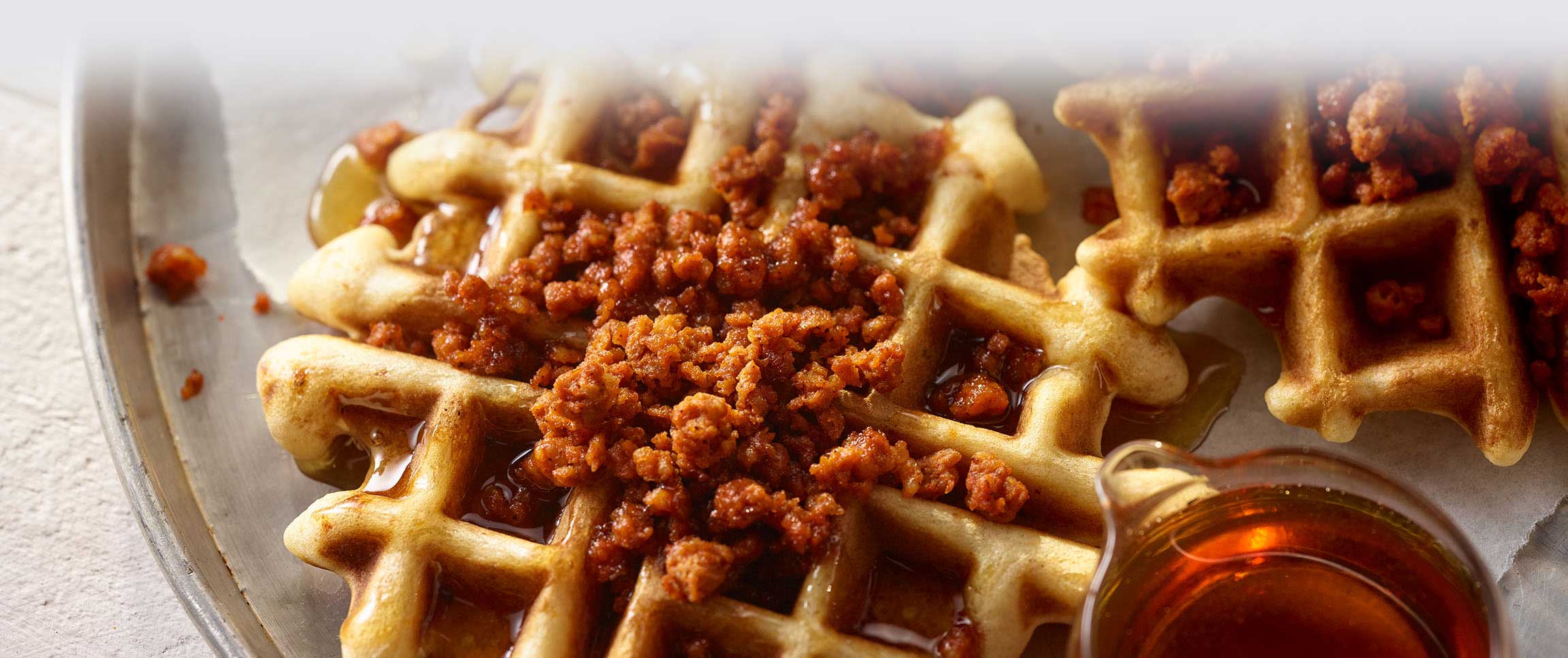 Belgium Style Waffle with Chorizo
