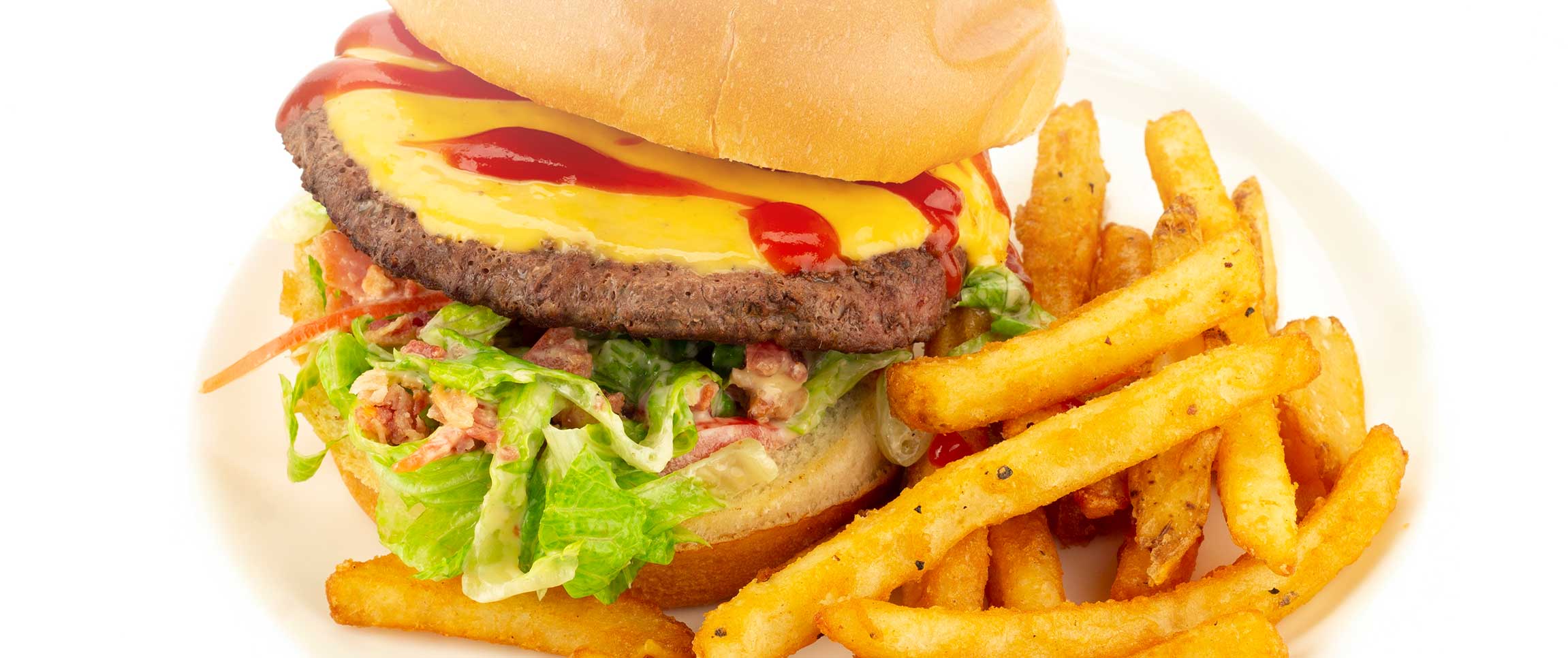 Burger with Prosciutto and Melted Provolone