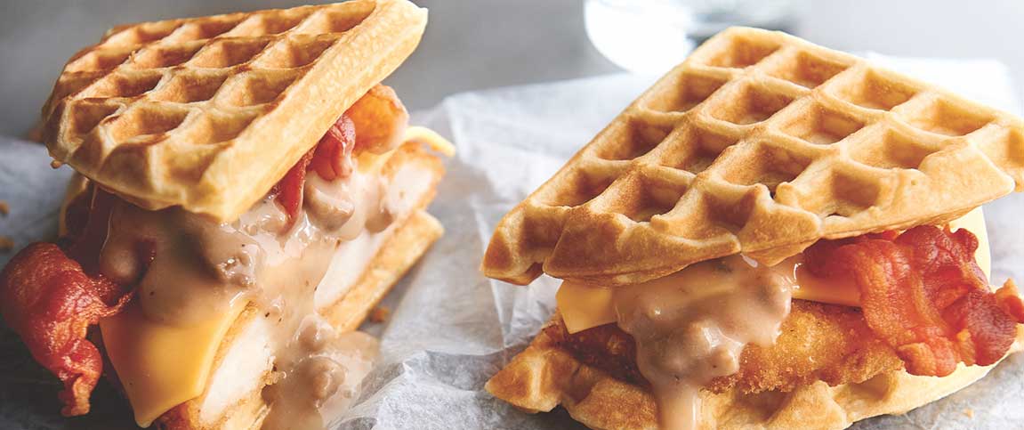 Chicken Waffle Breakfast Sandwich