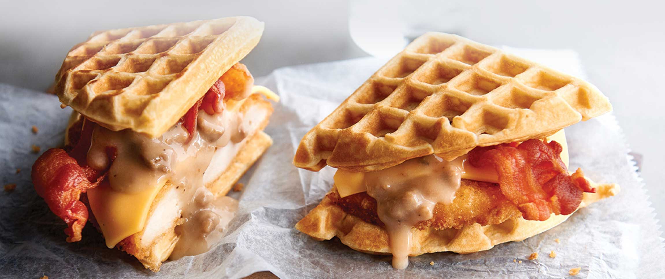 Chicken Waffle Breakfast Sandwich