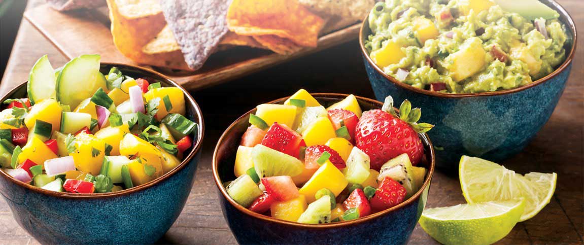 Salsa Trio Including Mango Cucumber Salsa