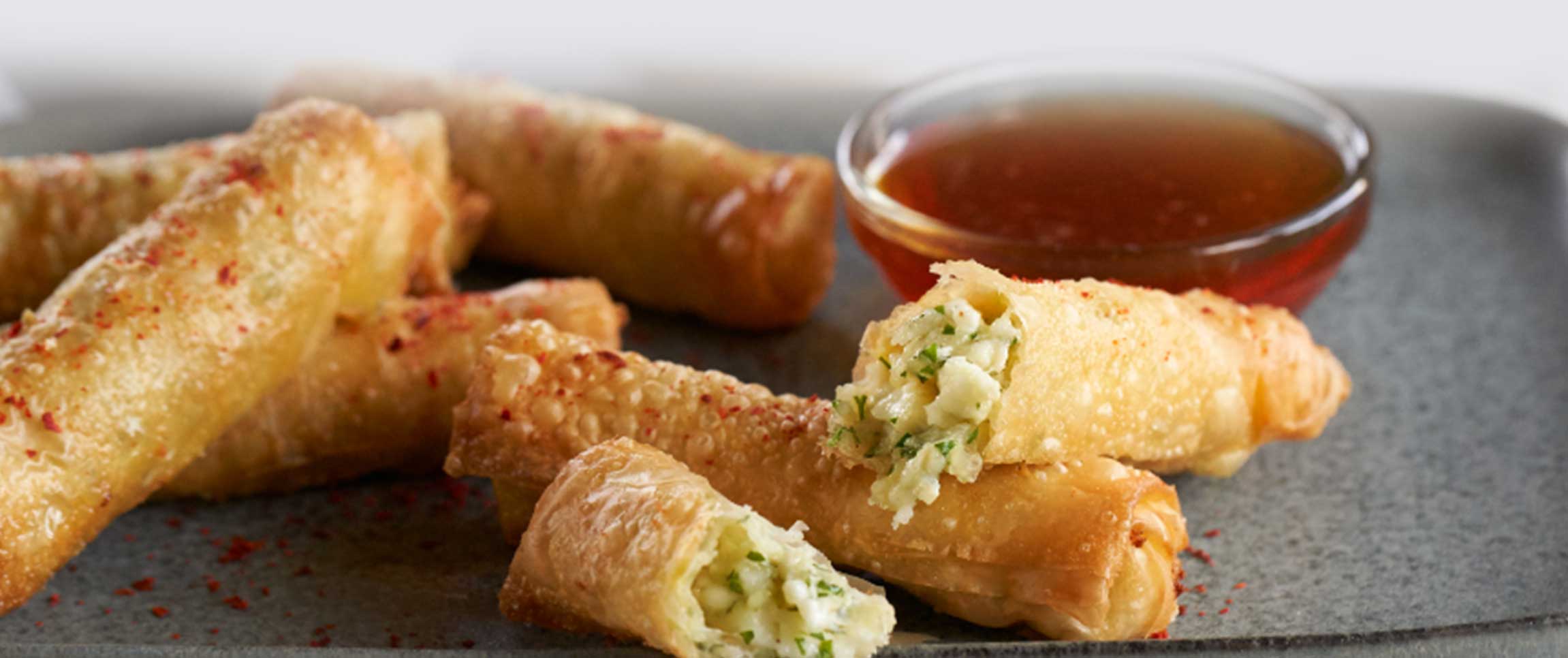 Cheese Cigars with Dipping Sauce