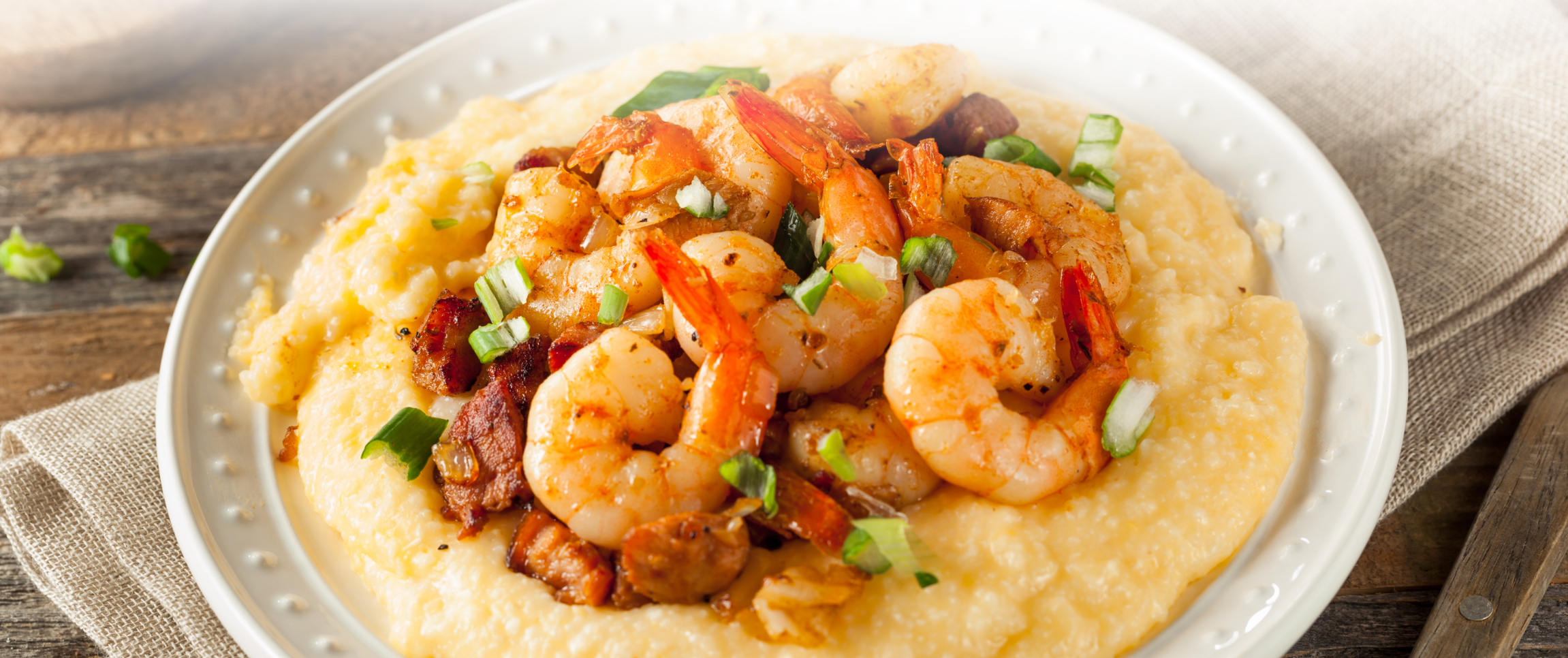 Cheese Grits with Cajun Shrimp