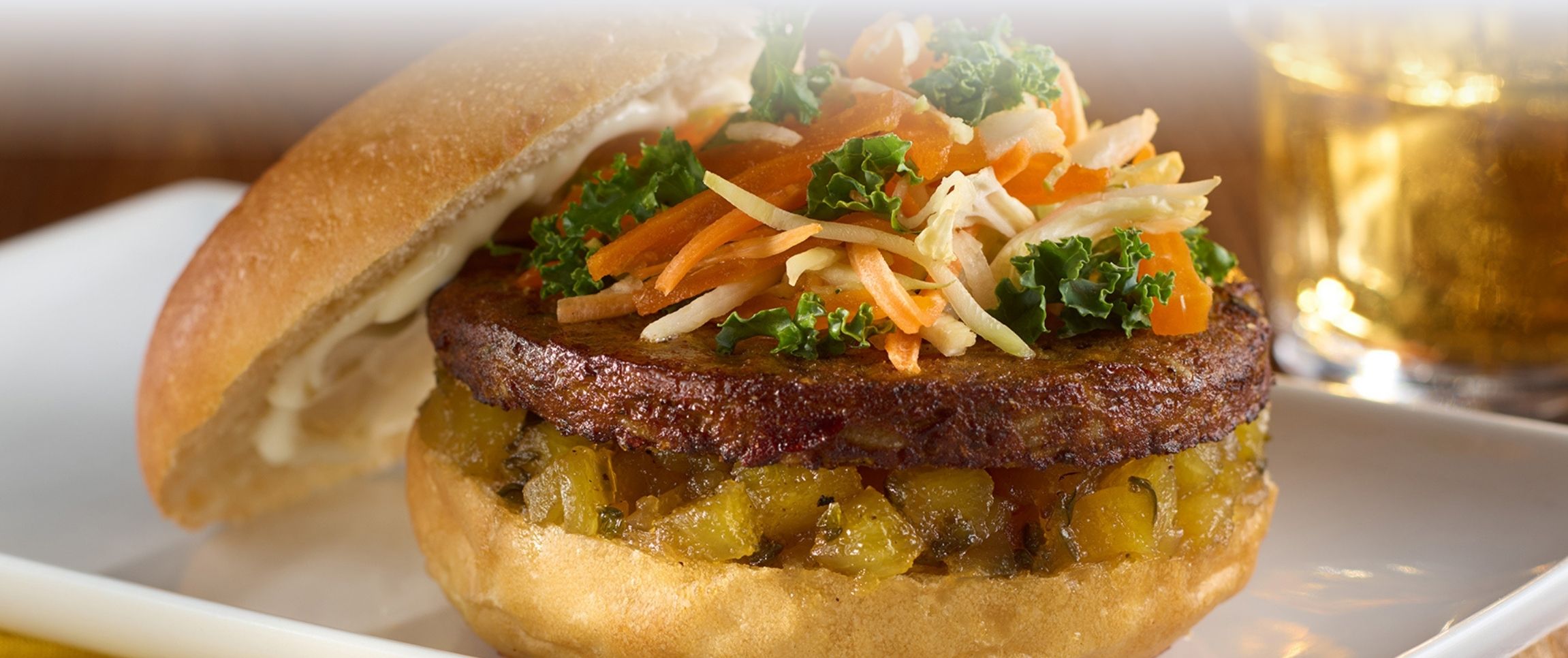 Chili Mango Slaw Burger