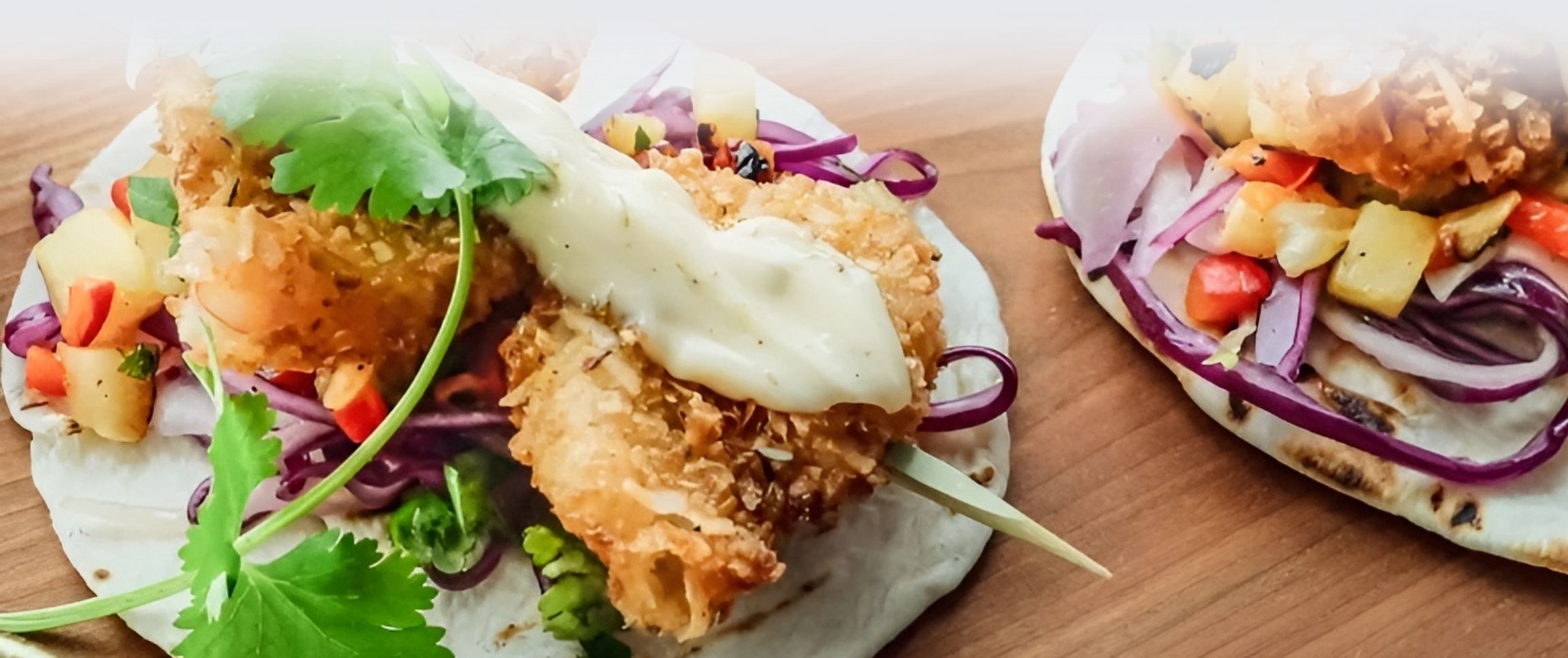 Coconut Shrimp Tacos with Jerk Aioli