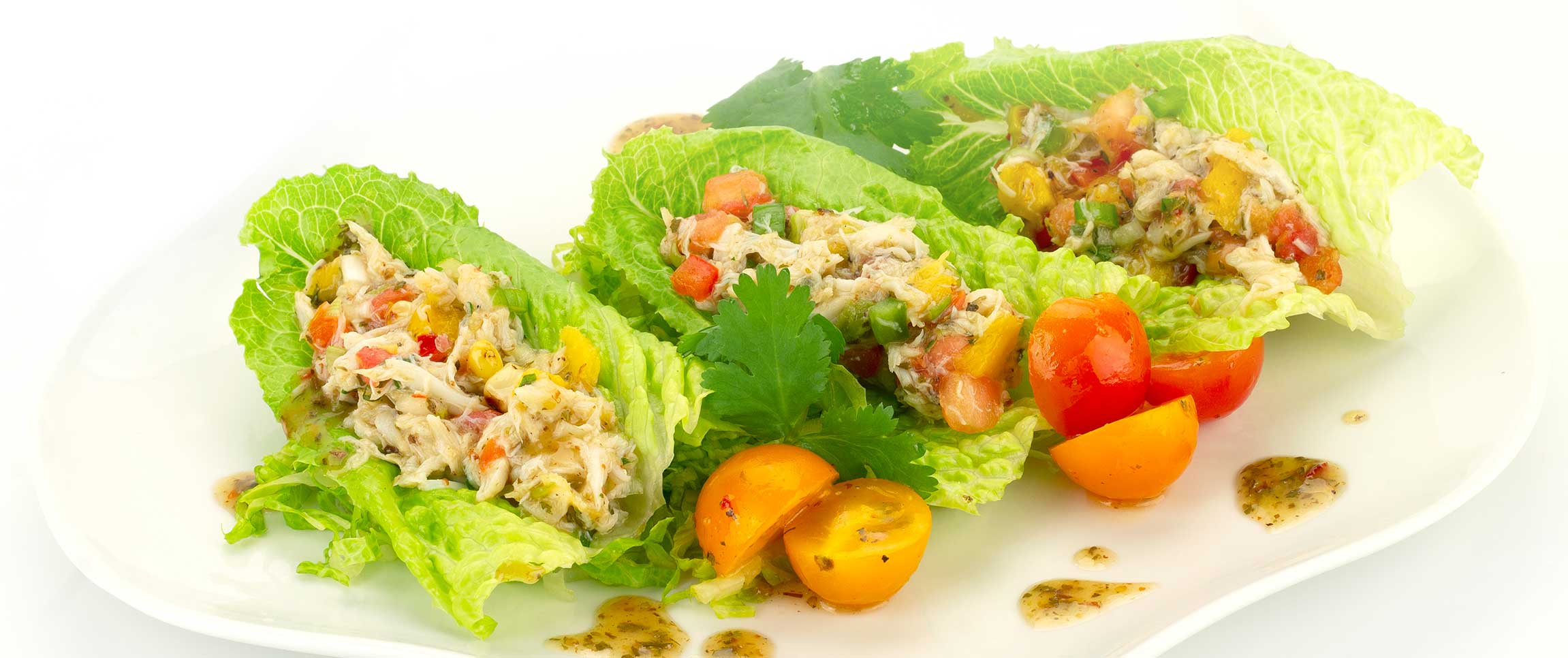 Crab and Avocado Lettuce Tacos
