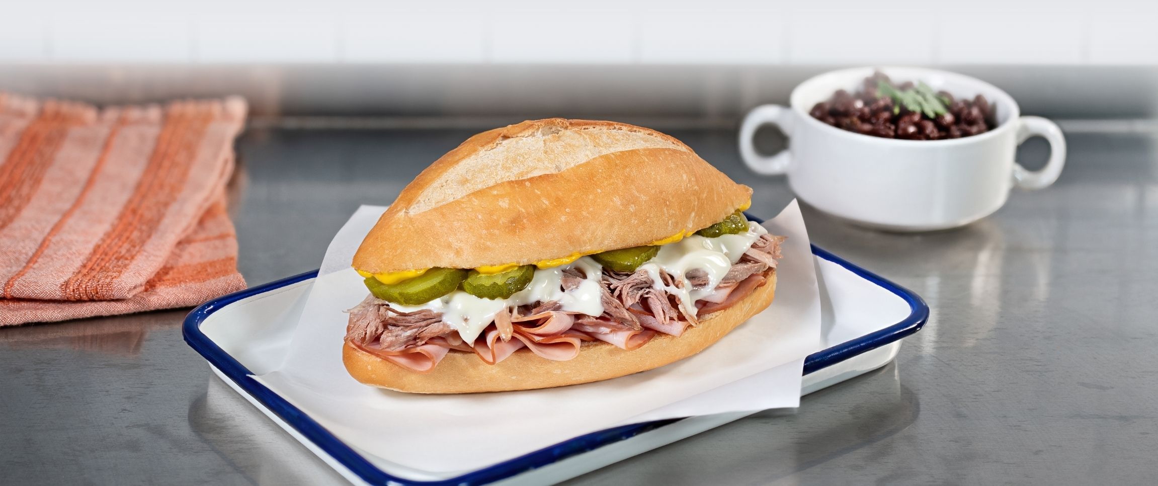 Cubano Torta on Contigo Bolillo Roll