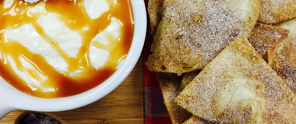 Dulce de Leche Dip with Cinnamon Tortillas