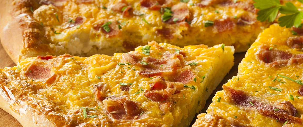 Egg and Pepperoni Pizza