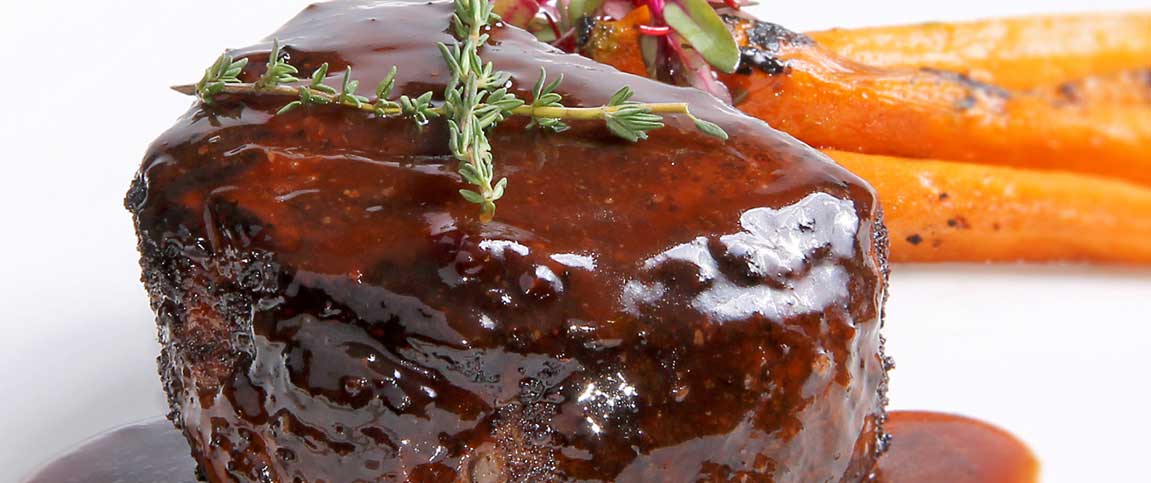 Filet Topped with Cocoa Sauce