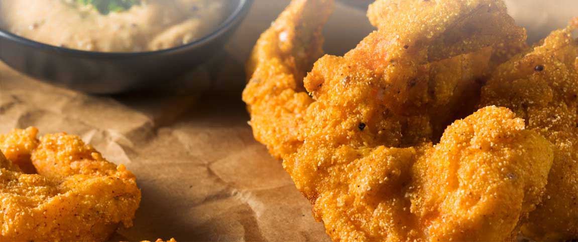 Fried Shrimp with Chipotle Hollandaise