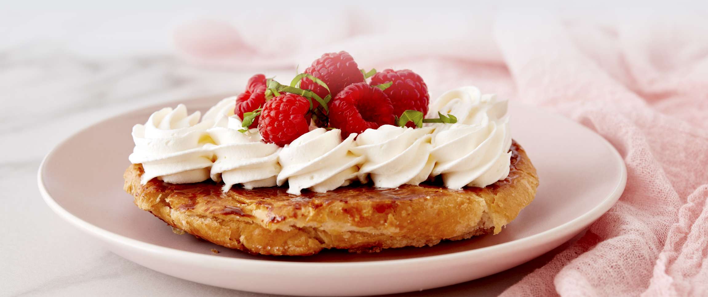 Raspberry and Cream Flat Croissants