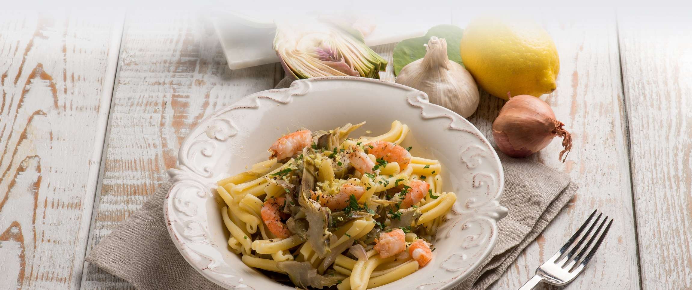 Piancone Epicureo® Fusilli Al Feretto Shrimp and Artichoke Pasta