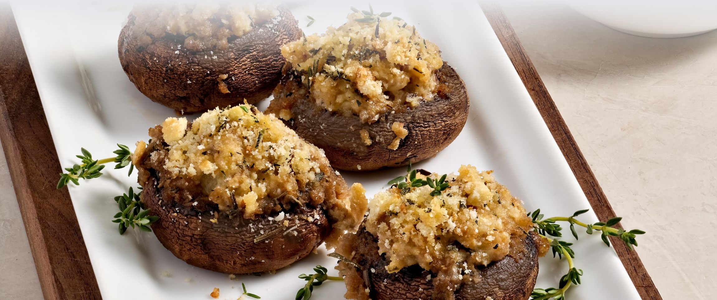 Garlic Parmesan & Sausage Stuffed Mushrooms