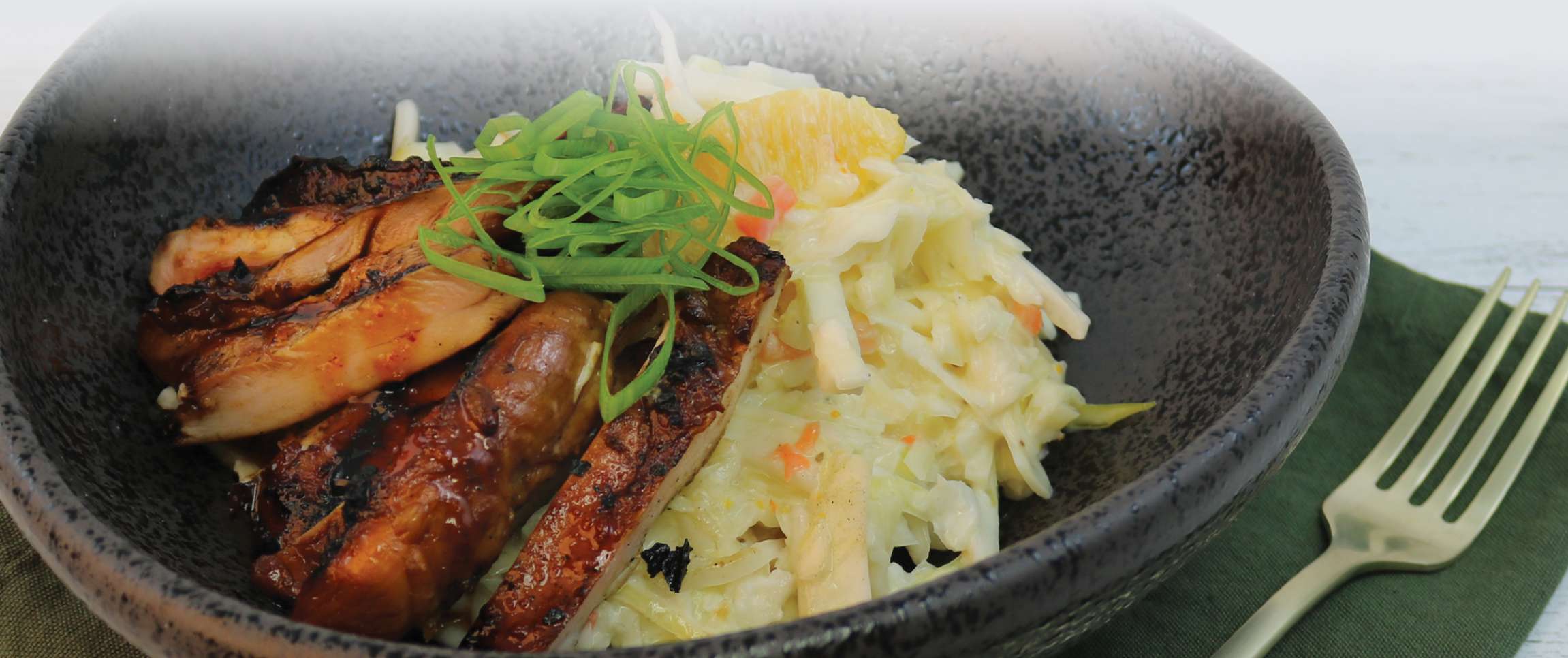 Jicama-Citrus Slaw with Grilled Hot Honey Chicken