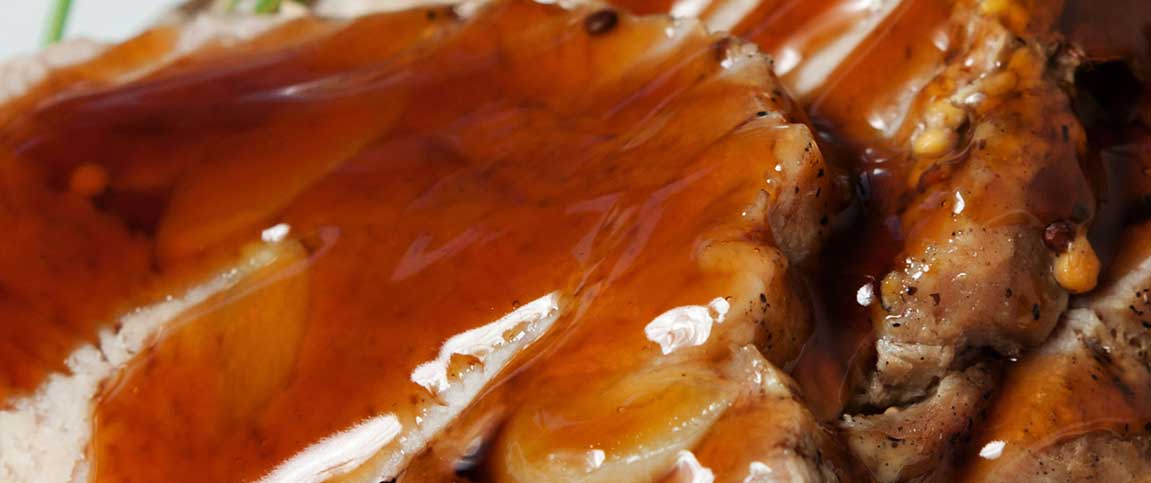 Pork Loin Topped with a Warm Glaze