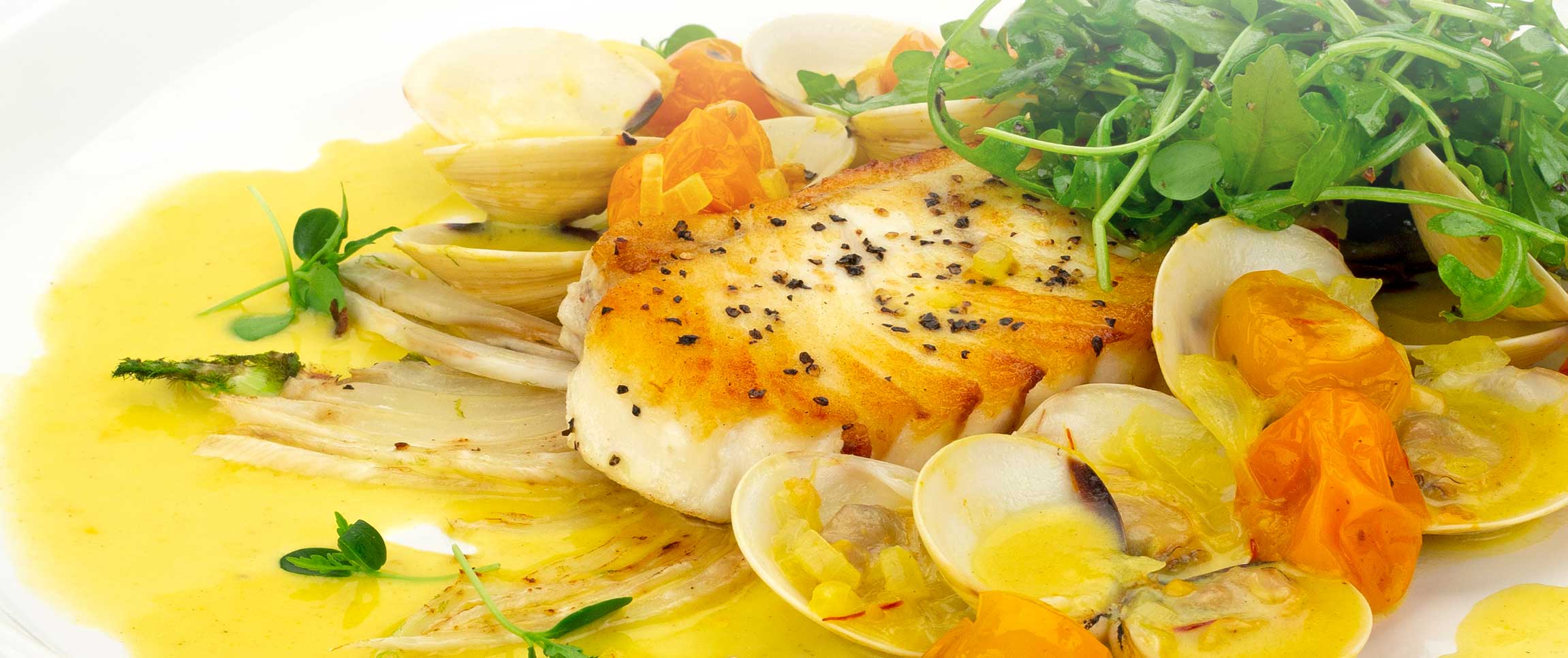 Halibut with Clams and Fennel