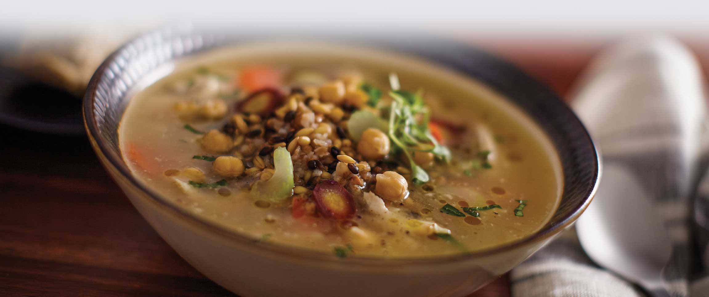 Hearty Chicken Soup with Ancient Grains