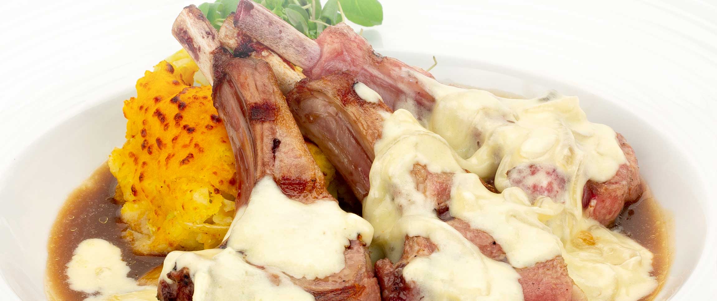 Guinness and Irish Whiskey Sauced Lamb Rack