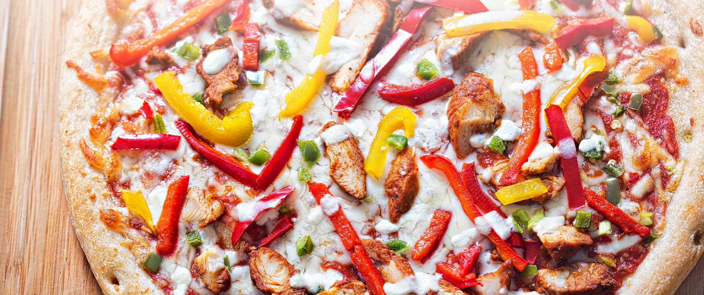 Chicken, Pepper, Onion, and Habanero Pizza