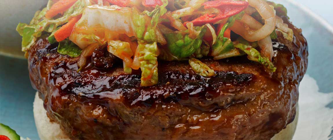 Kimchi Turkey Burger with Sweet Chili Mayonnaise