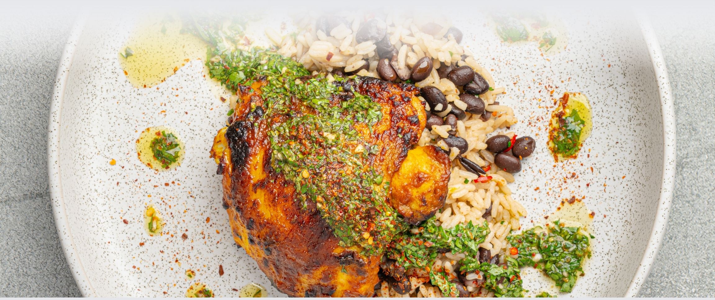 Latin Herb Chimichurri with Chicken and Rice