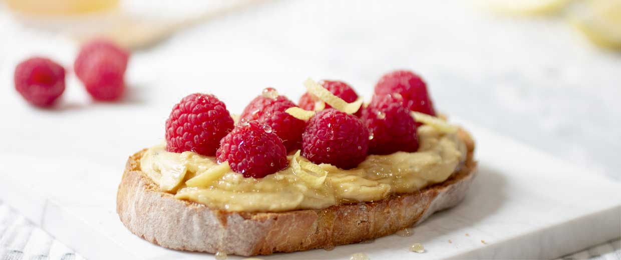 Lemon Hummus Toast